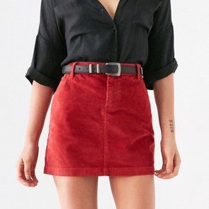 Urban Outfitters BDG Corduroy Mini Skirt in Rust/Red Size 2